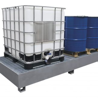 BAC DE RETENTION ACIER 2 CONTENEURS